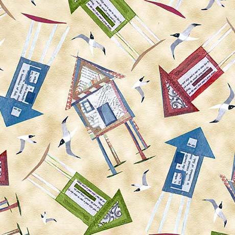 Beach_Day-Beach_Huts_Sand_2600-32059-E_Cotton_Fabric