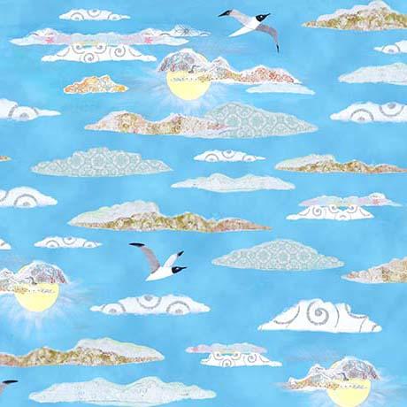 Beach_Day-Clouds_Blue_2600-32060-B_Cotton_Fabric