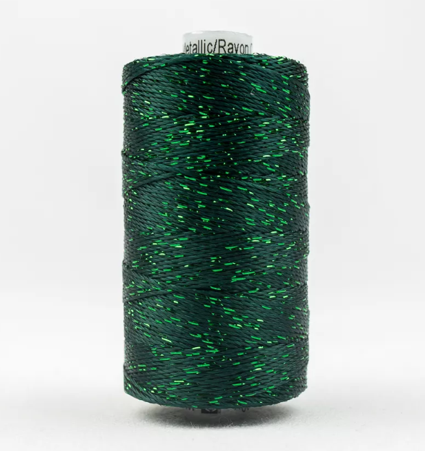 Dazzle_8wt_Metallic_Thread_183m-Forest_Green_DZ-566