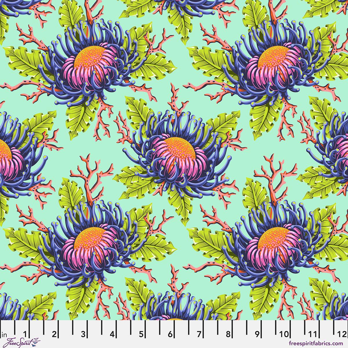 Floral_Reef-Friends_Anemones_Seafoam_PWTP265_SEAFOAM_Cotton_Fabric