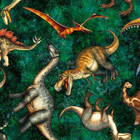 Savage_Kingdom-Tossed_Dinosaurs_Forest_2600-31734-F_Cotton_Fabric