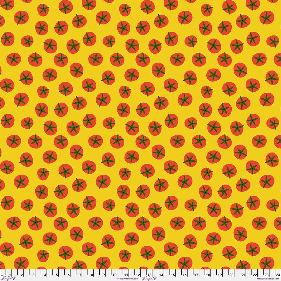 Vegetable_Patch-Tomato_Yellow_PWJS189_YELLOW_Cotton_Fabric