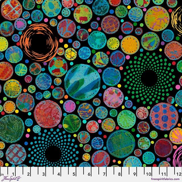 Wings_Of_Wonder-Circle_Pop_Black_PWSP119_BLACK_Cotton_Fabric